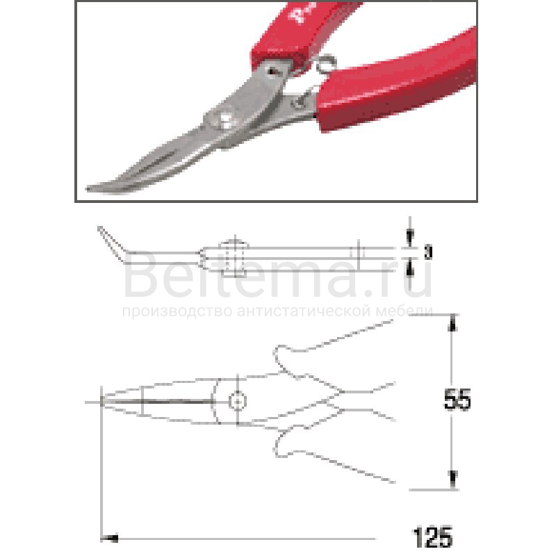 Плоскогубцы 1PK-396D